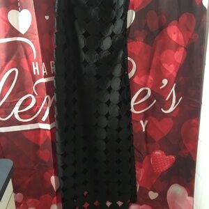 Black full length cut out dress
